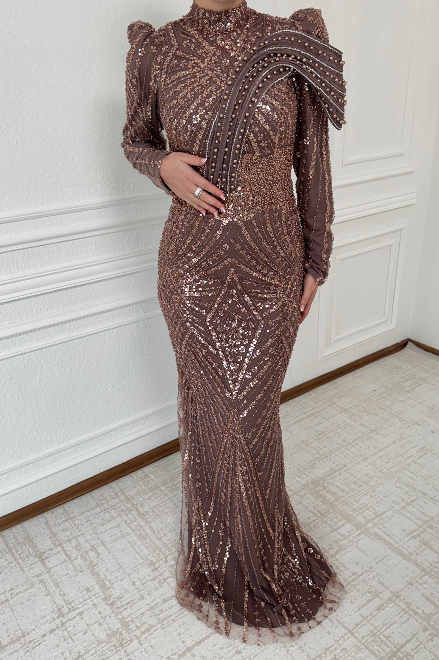 Hira Abendkleid Braun
