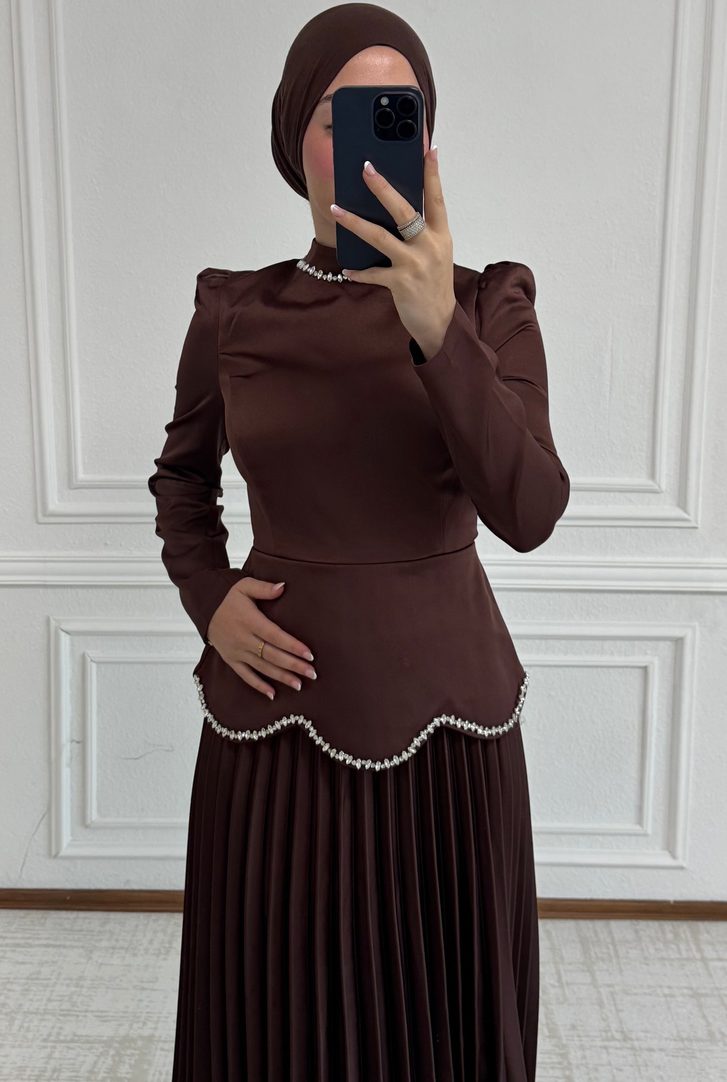 Hava Abendkleid Braun