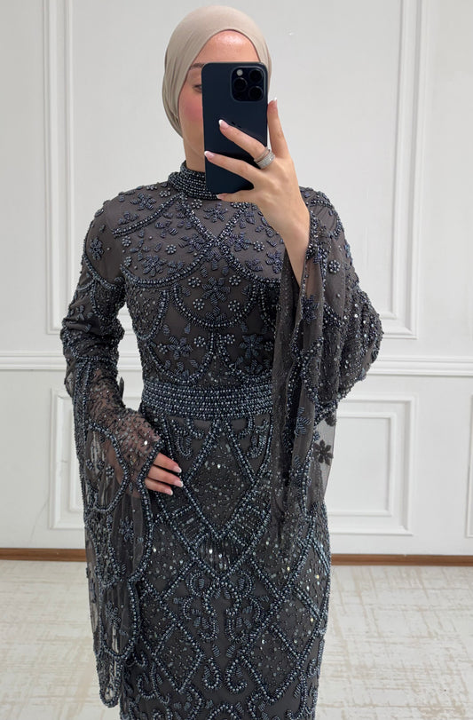 Aya – Premium Haute Couture Grau