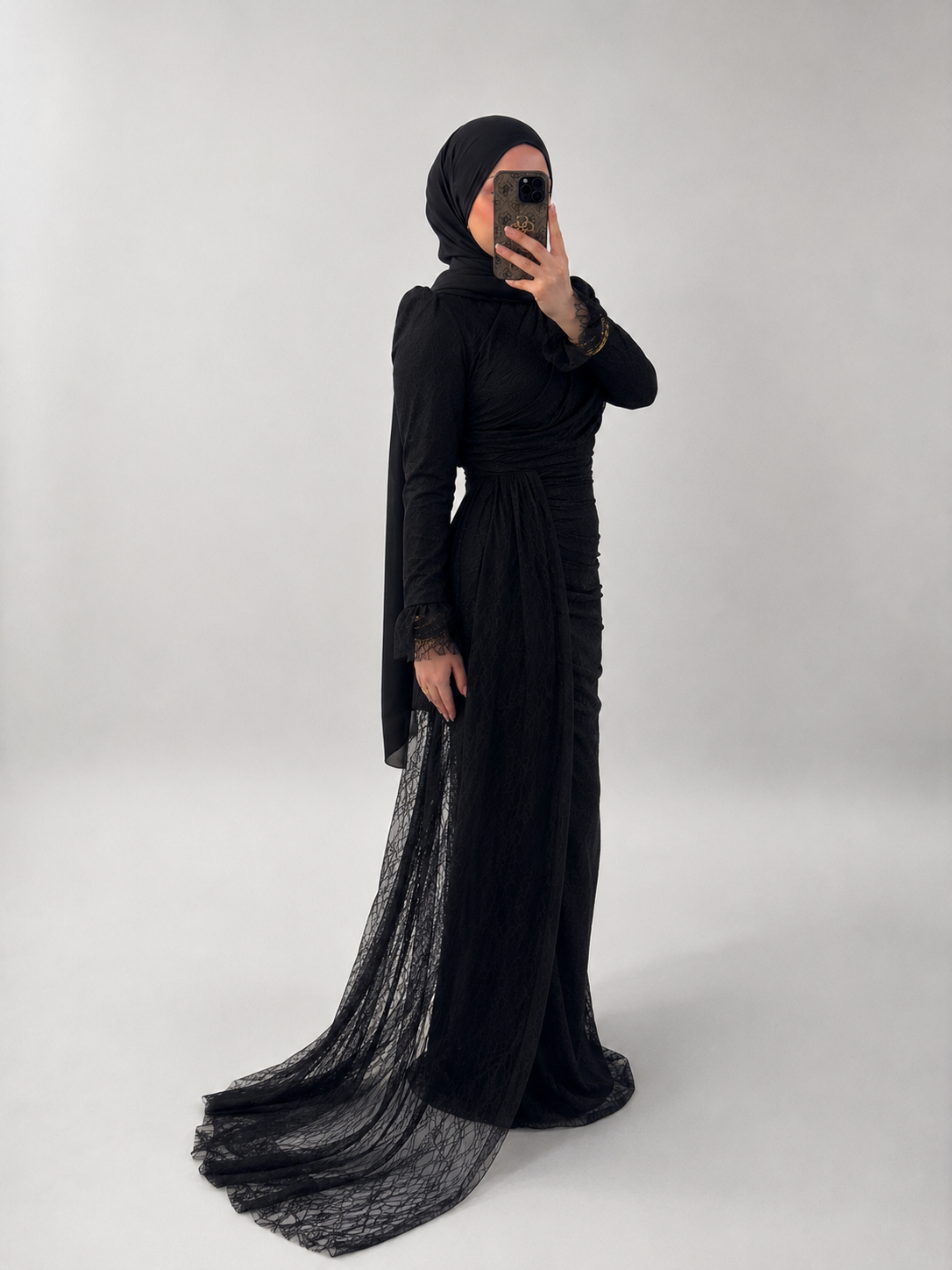 Selin Abendkleid Schwarz spitze