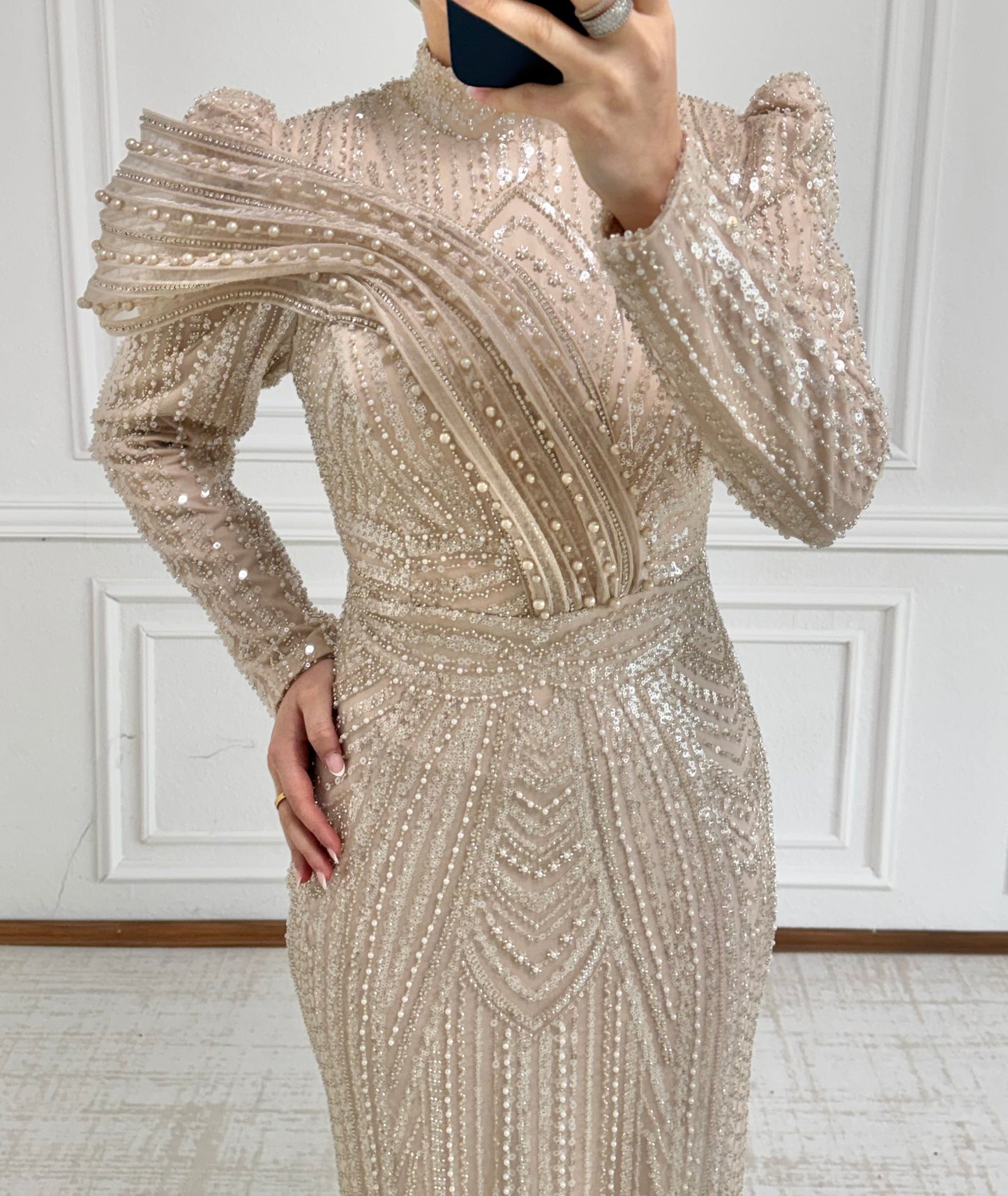 Lamia Abendkleid Beige