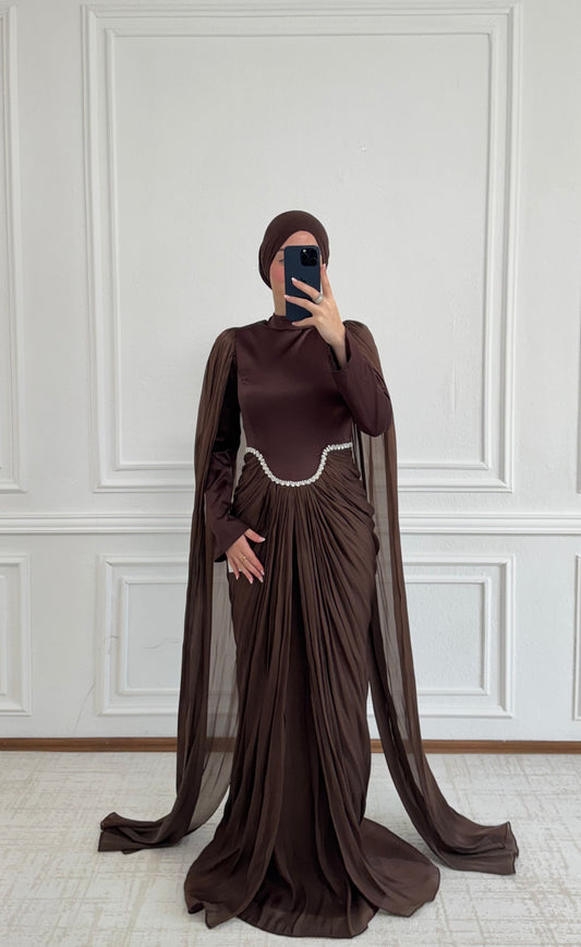 Yara Abendkleid Braun