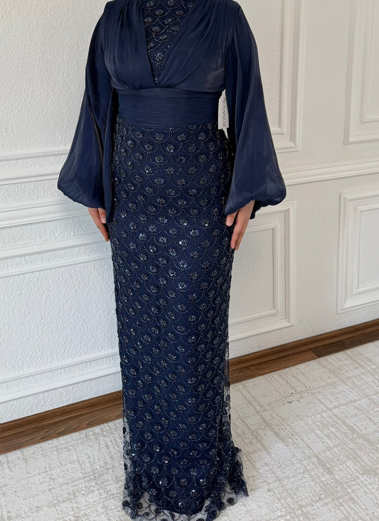 Alaya Abendkleid mit Pufferärmeln