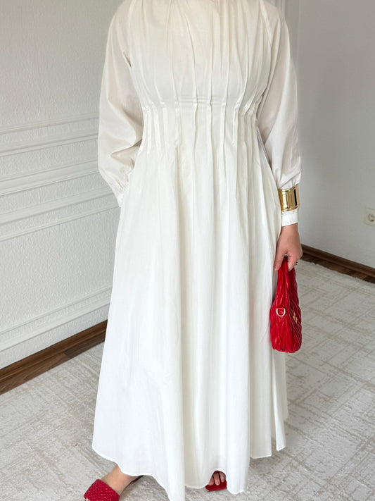 Ella Hemdkleid tailliert Weiß