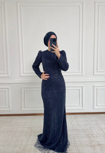 Dua Abendkleid in Marineblau