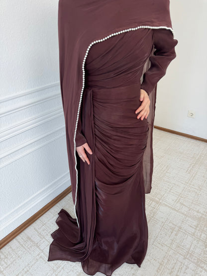 Sena-Dress mit abnehmbarer Schal