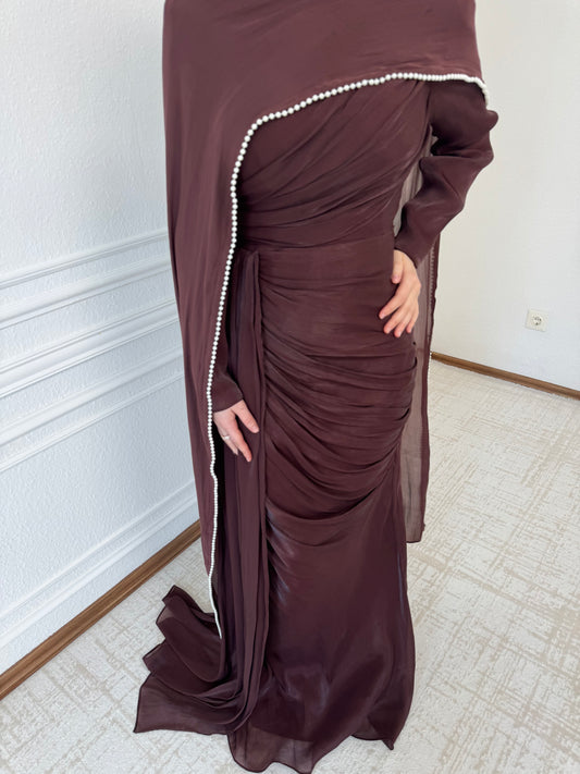 Sena-Dress mit abnehmbarer Schal