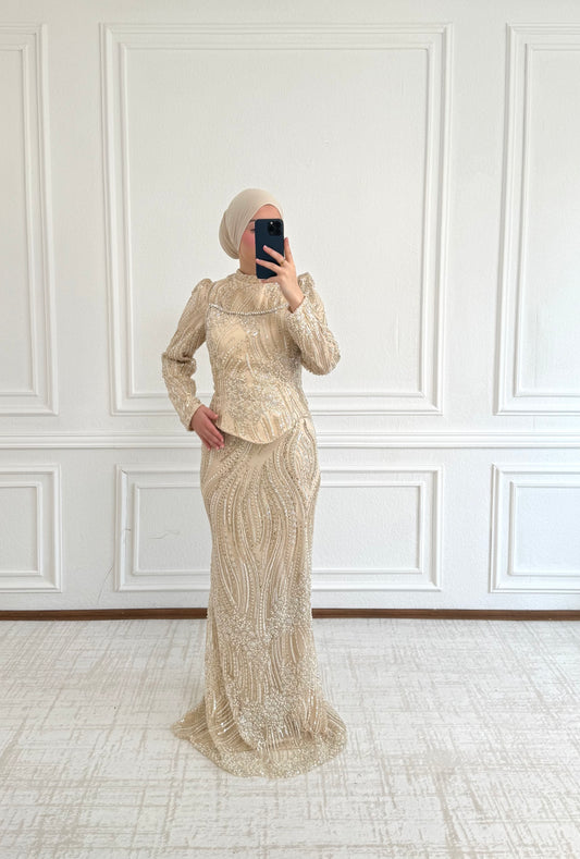 Melis Abendkleid mit abnehmbares Korsett