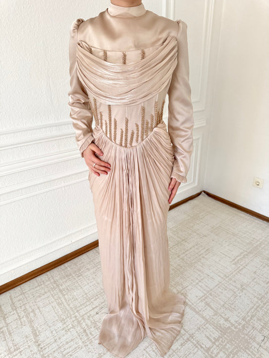 Mira Dress Beige