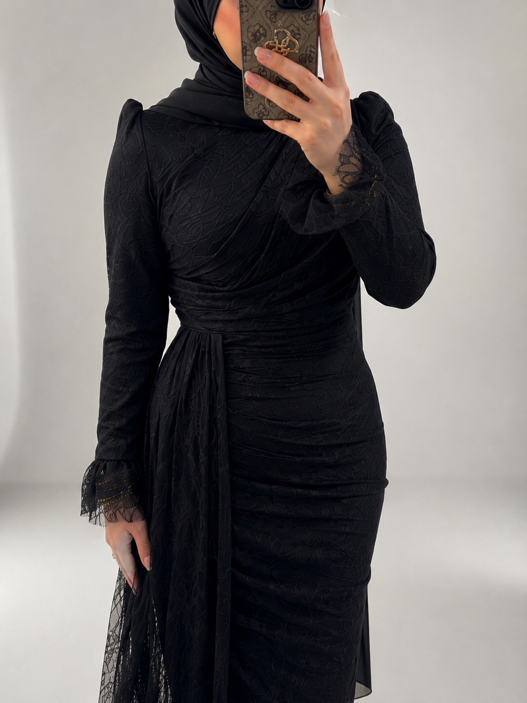 Selin Abendkleid Schwarz spitze