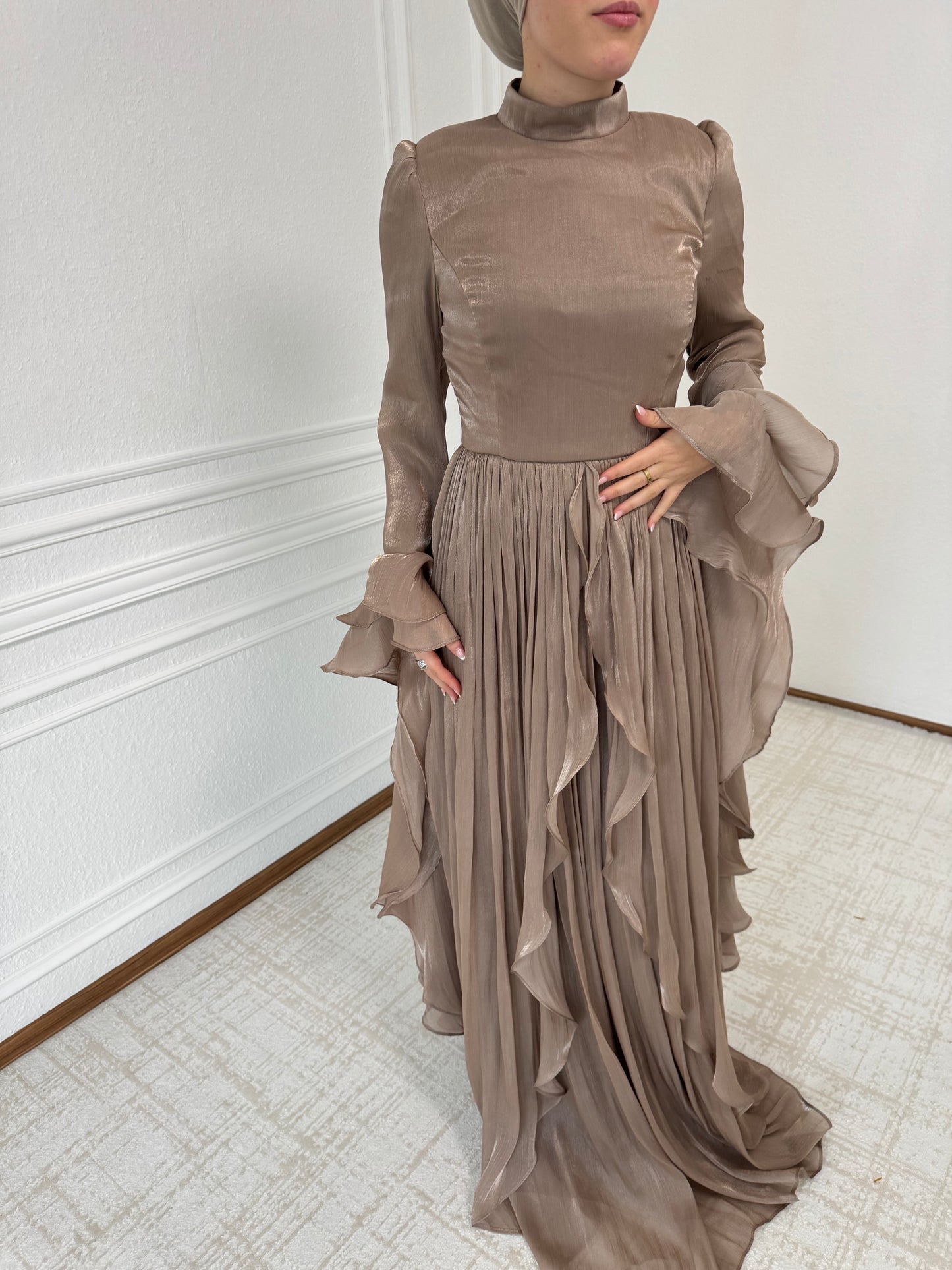 Jamila Abendkleid in Hellbraun