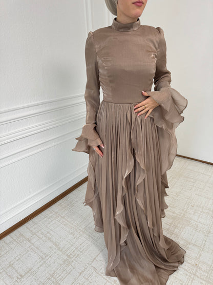 Jamila Abendkleid in Hellbraun