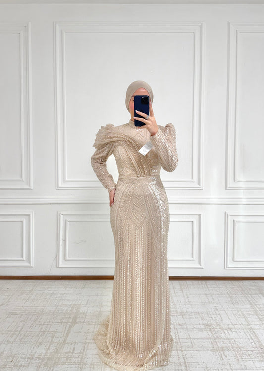 Lamia Abendkleid Beige