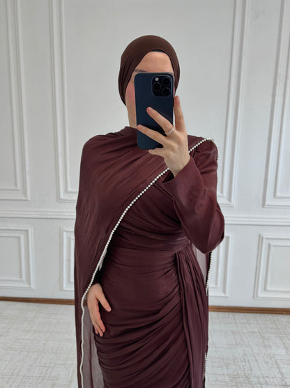 Sena-Dress mit abnehmbarer Schal