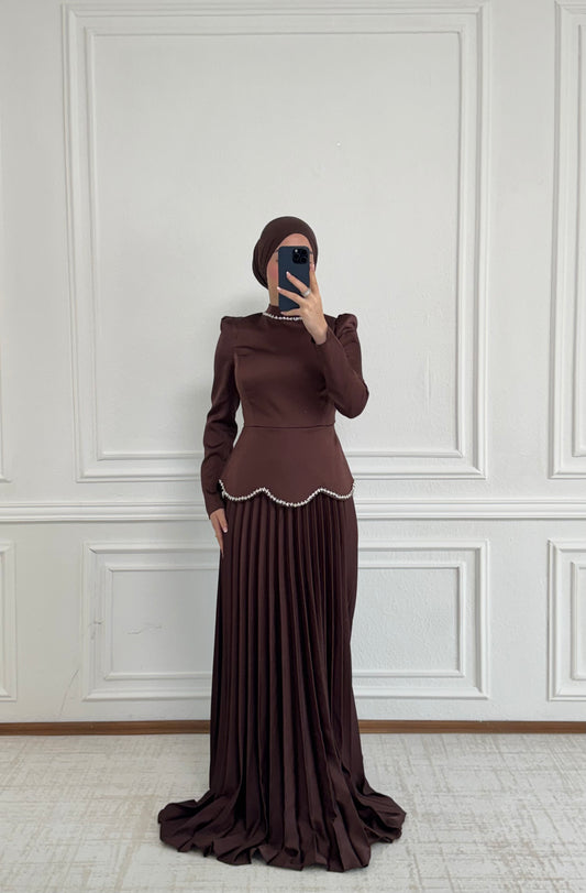 Hava Abendkleid Braun