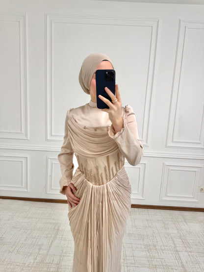 Mira Dress Beige
