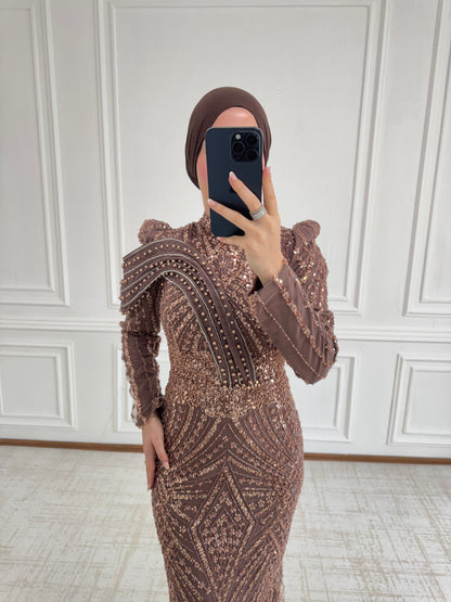 Hira Abendkleid Braun