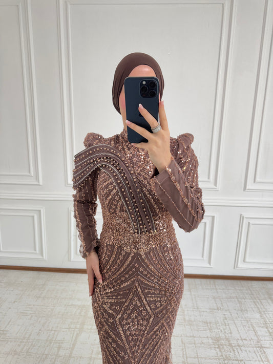 Hira Abendkleid Braun