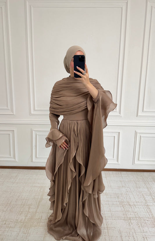 Jamila Abendkleid in Hellbraun