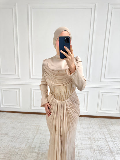 Mira Dress Beige