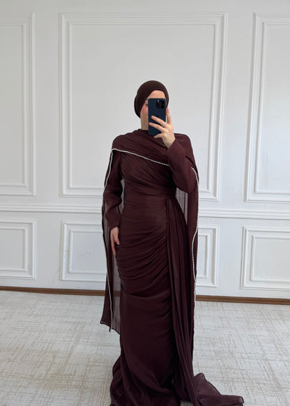 Sena-Dress mit abnehmbarer Schal