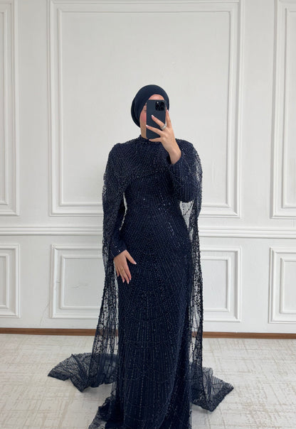 Dua Abendkleid in Marineblau
