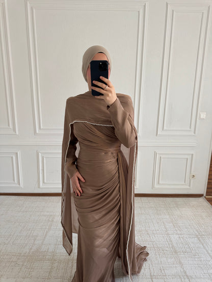 Sena-Dress mit abnehmbarer Schal