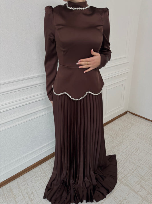 Hava Abendkleid Braun