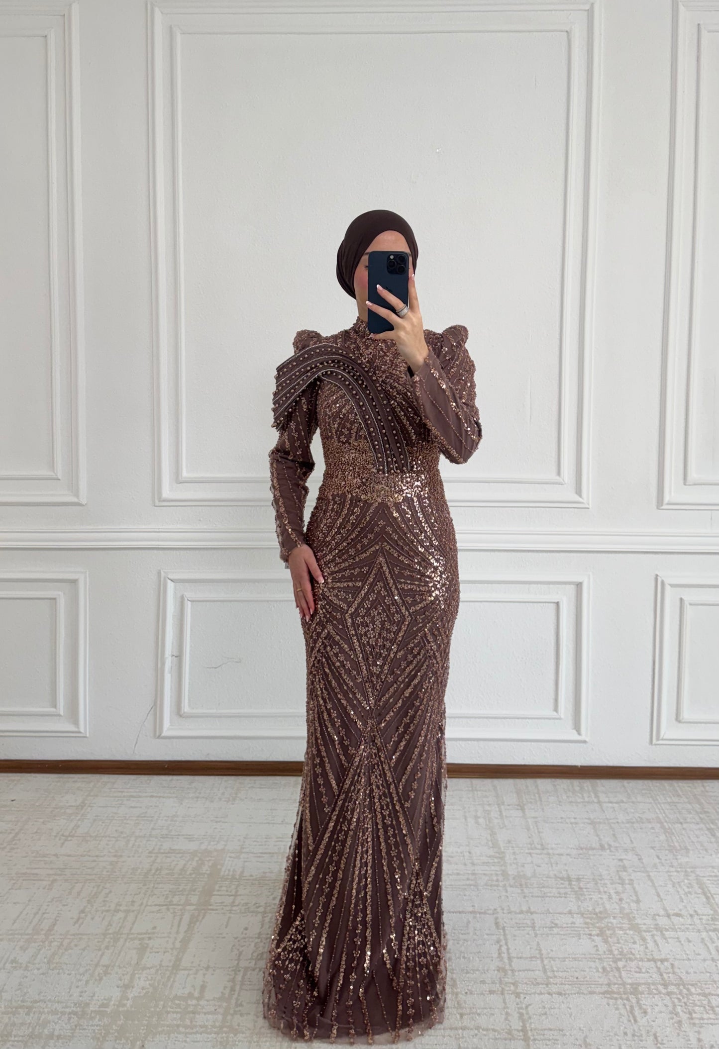 Hira Abendkleid Braun