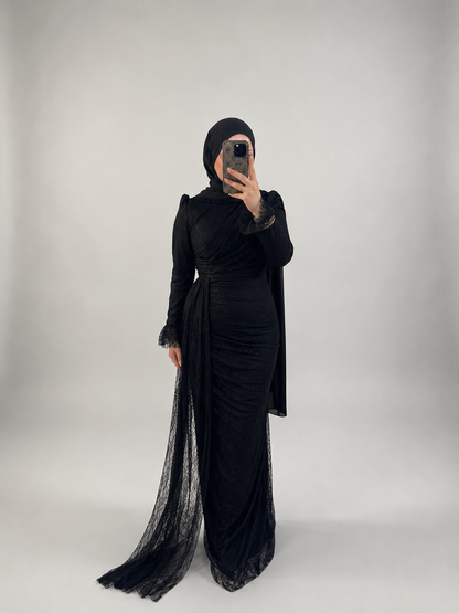 Selin Abendkleid Schwarz spitze