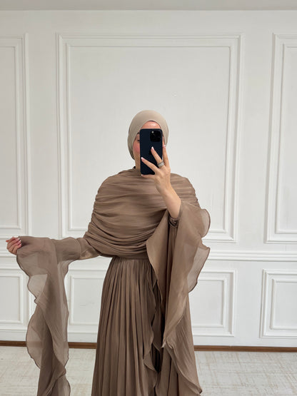 Jamila Abendkleid in Hellbraun