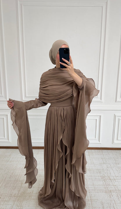 Jamila Abendkleid in Hellbraun