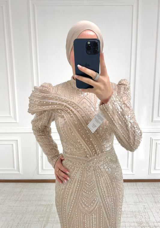 Lamia Abendkleid Beige