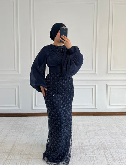 Alaya Abendkleid mit Pufferärmeln