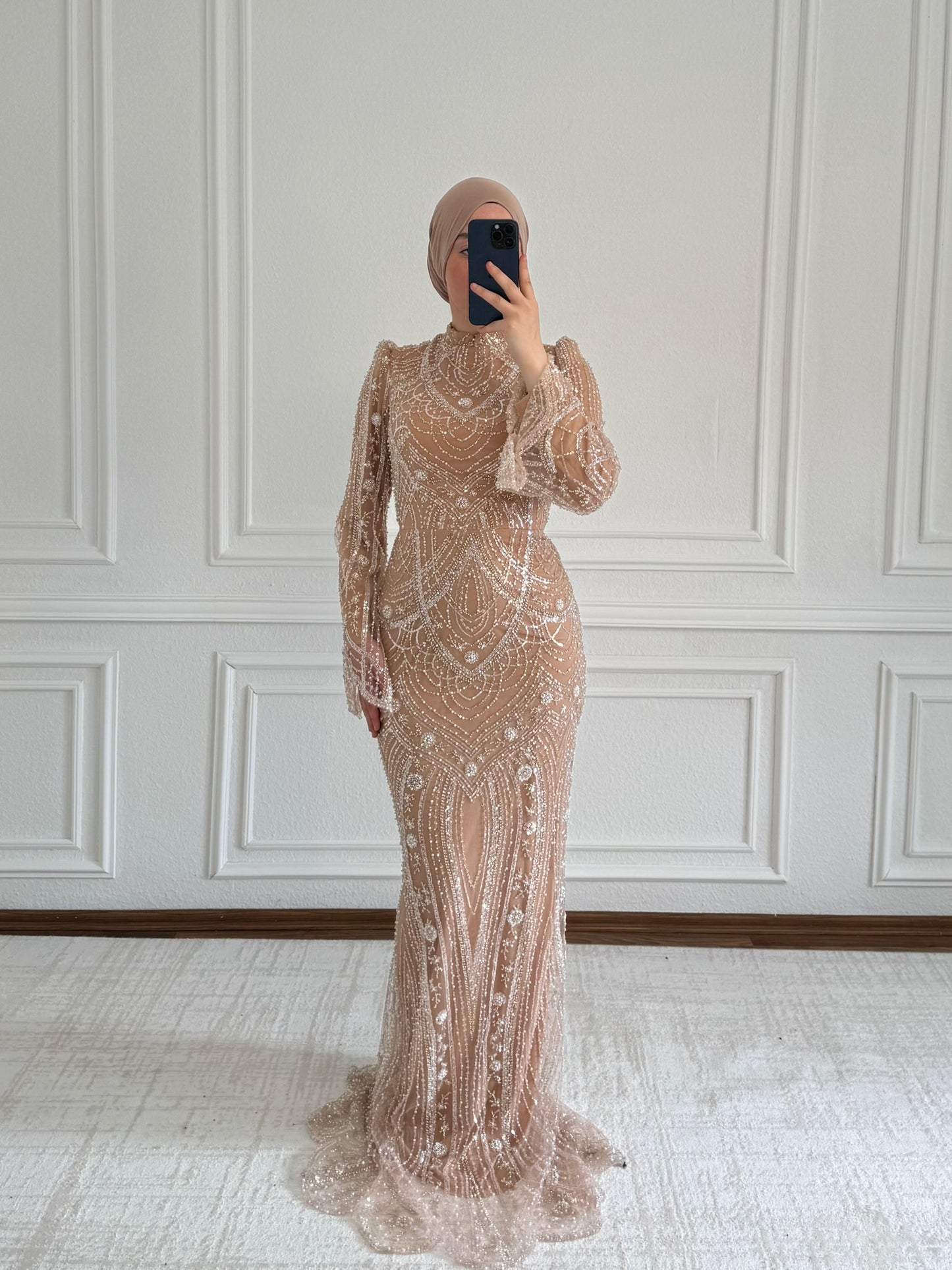 Lara Abendkleid Beige