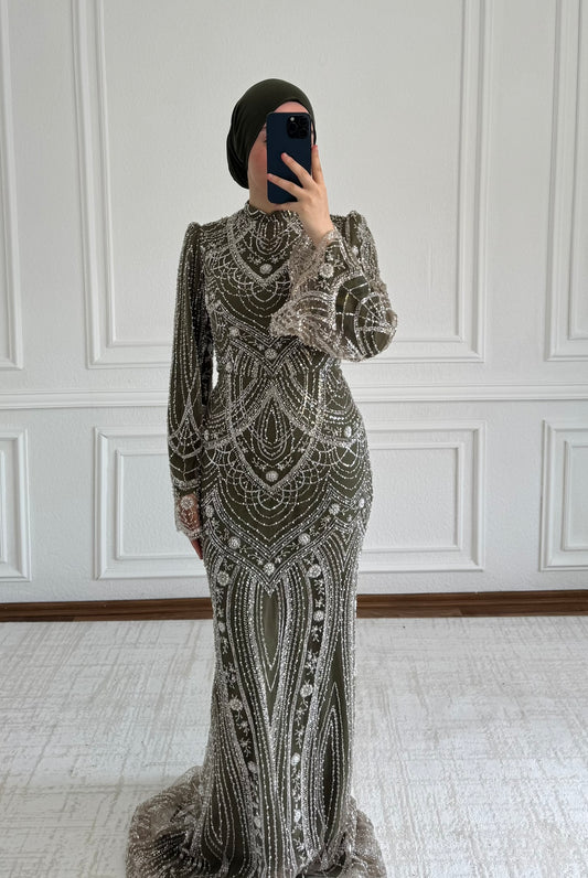 Lara Abendkleid Khaki