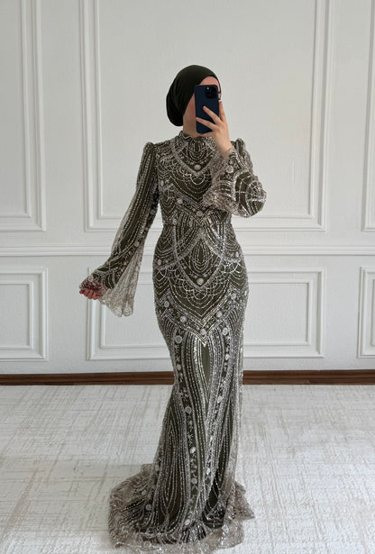 Lara Abendkleid Khaki