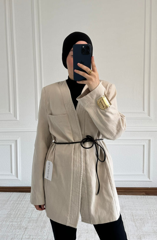 Mila Jeansblazer Beige