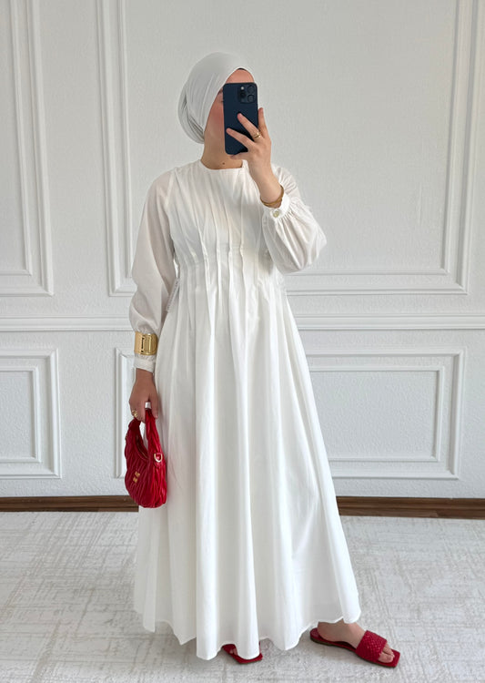 Ella Hemdkleid tailliert Weiß